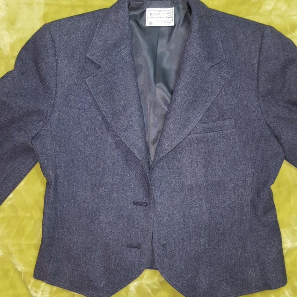 5/$25! Pendelton Grey 100% Wool Jacket